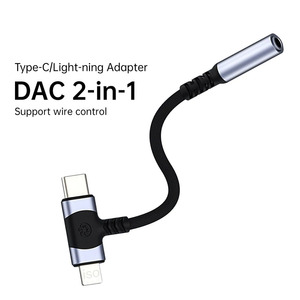 Adaptador de conector de auriculares Eonline 2 en 1 USB C para Ios a auriculares AUX de 3,5mm Cable convertidor de Audio para iPhone 15 Huawei Mate - Product Image 5