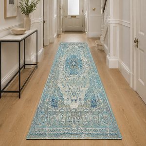Tapis de salon en chenille antidérapant, imprimé numérique effet marbre multicolore neutre, lavable en machine, vente en gros RUGS DEPOT LXDP-0178 - Product Image 5