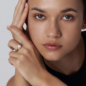 Majestic Emerald Cut <b>Diamond</b> <b>Ring</b> Setting 3 Ct D-F VVS1-VS2 Lab Grown <b>Diamond</b> In 14K And 18K Yellow Gold For Engagement Party - Product Image 2