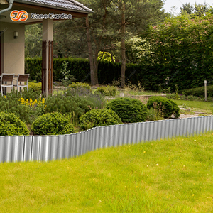 Bordure de jardin en acier corrugué laminé à froid argenté 12'*10' robuste pour aménagement paysager et jardins de fleurs (DIY) - Product Image 5