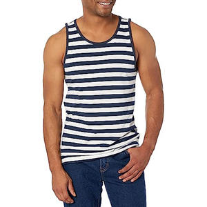 Logo personnalisé hommes Gym débardeurs tricoté coton dos nageur séchage rapide respirant ajusté - Product Image 6