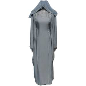 Vestido largo gris Batwing Farasha Abaya Jalabiya ropa musulmana tradicional del mundo árabe - Product Image 2