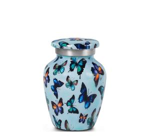 โกศใส่เถ้ากระดูกผีเสื้อสีฟ้าขนาดเล็ก สำหรับเก็บรักษาเถ้ากระดูกมนุษย์ โกศสำหรับผู้ใหญ่เพศหญิง ขนาดสั่งทำได้ - Product Image 2