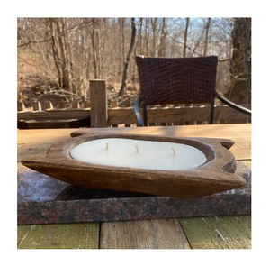 Wooden Dough Bowl Candle Dough Bowl Farmhouse Home Decor <b>Handmade</b> Fragrance Candles Custom Modern Design - Product Image 3