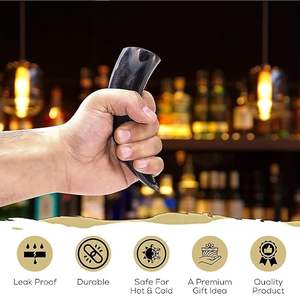 Taza de cristal de cuerno de búfalo natural de alta calidad de origen ético con textura única para cocinas rústicas a precio mayorista - Product Image 5