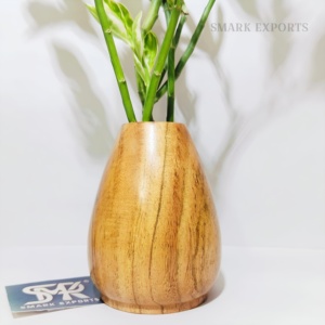 Jarrón de flores de madera Natural hecho a mano ecológico, maceta decorativa elegante única para jardín doméstico para maceta de flores artificiales - Product Image 4