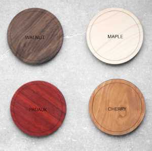 Posavasos para taza de café redonda de madera de nogal, contemporáneo, ecológico, 300mm de diámetro, 5mm de espesor, MN, EXPORTACIONES, MNE-2365 - Product Image 4