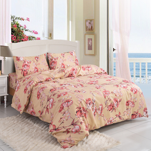 Chất Lượng Cao Hiện Đại 300TC Hoa In Duvet Cover <span class=keywords><strong>Set</strong></span> 2 Gối Bao Gồm Mềm Chải Sợi Nhỏ Thân Thiện Với Môi Biểu Tượng Tùy Chỉnh Cho - Product Image 5