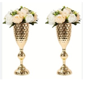 Vase à fleurs en aluminium de style moderne Décoration intérieure et intérieur brillants pour hôtels, restaurants et mariages Matériau en acier - Product Image 2