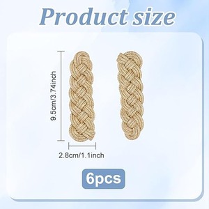 Parches de hombro vintage bordados tácticos con hilo de oro curvado, par de insignias con colores personalizados y broche de seguridad - Product Image 3