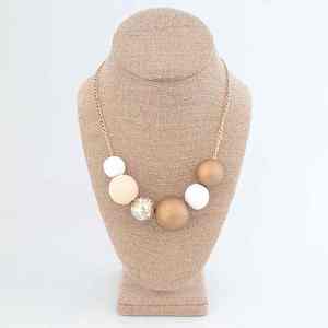 Perles en bois de style Koreon perles rondes en bois bijoux de mode en bois boucles d'oreilles femmes colliers de bijoux de mode - Product Image 6