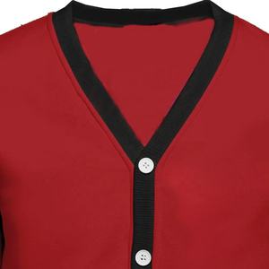 เสื้อสเวตเตอร์ถักอะคริลิคสีแดงสำหรับใส่ได้ทุกเพศเสื้อสเวตเตอร์ถักลายปักหลากสีตามสั่งสำหรับใส่ได้ทั้งหญิงและชาย - Product Image 2