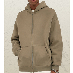 เสื้อฮู้ดดี้โอเวอร์ไซส์ผ้าคอตตอน 100% หนานุ่ม สไตล์สโตนวอช สำหรับผู้ชาย พร้อมโลโก้สั่งทำได้ - Product Image 2