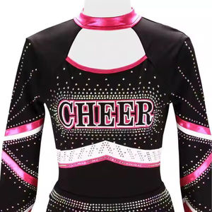 Los mejores conjuntos cómodos de ropa deportiva para mujeres hechas a medida Técnicas impresas para adultos Uniformes de porristas de Pakistán - Product Image 3