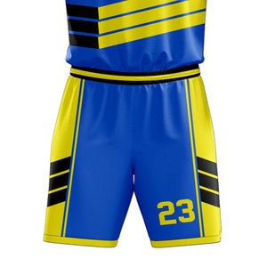 Ensemble d'uniformes de basket-ball à sublimation personnalisée nouveau style de shorts en jersey pour hommes vêtements de sport respirants grande taille options usine OEM - Product Image 4