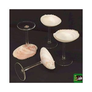 Copa de Martini Natural, copa de vino de concha marina hecha a mano, Playa costera, boda, dama de honor, fiesta, Concha, decoración de cóctel - Product Image 5