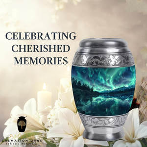 Handcrafted Aluminum Cremation <b>Urn</b> Elegant Cremation <b>Urns</b> with Meena Coating Leak-Proof Seal Keepsake (3 Cu) & <b>Large</b> (220 Cu) - Product Image 4
