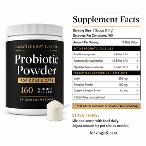 Probióticos de Alta Potencia para Perros y Gatos - 3 Cepas con Enzimas Digestivas e Inulina para <span class=keywords><strong>el</strong></span> Alivio del Estómago Sensible - Product Image 6