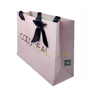 Sac cadeau en papier kraft avec logo personnalisé-Sacs à provisions recyclés pour la fête, les chaussures et la mode - Product Image 4