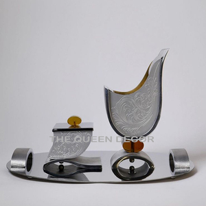 High Quality Arabic Metal Bakhoor Burner Set Aluminum Brass Steel Incense Burner <b>Gift</b> Fragrance Arabic Style - Product Image 3