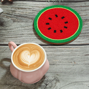 Sous-verres en verre à fruits faits à la main au design bohème créatif, de haute qualité, écologiques, personnalisables, isolants et originaux pour le bureau - Product Image 3