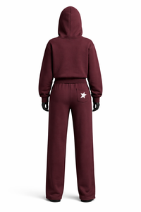 ชุดเซ็ตเสื้อฮู้ดดี้และกางเกงจ็อกเกอร์สำหรับผู้หญิง พิมพ์ลายเสื้อสเวตเชิ้ตและกางเกงขายาว ผ้าคอตตอนผสมโพลีเอสเตอร์ รับผลิตแบบ OEM ODM เสื้อผ้าลำลองสไตล์สตรีทแวร์ - Product Image 2