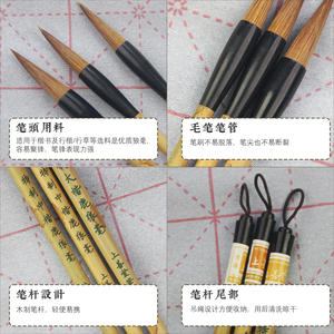 Set di 8 Pennelli in Pelo di Lupo Paul Cézanne per Acquerello e Calligrafia, Confezione Regalo, Set per Pratica di Calligrafia - Product Image 4