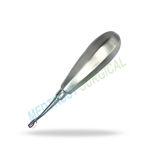 Elevador Dental Quirúrgico de Acero Inoxidable de 8 mm con Punta de Ala Curvada Internamente para Extracción de Dientes y Elevación de Raíces - Product Image 4