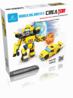Mainan Robot Transformer Bumblebee Blok DIY Plastik ABS Konstruksi Elektronik Model Edukatif JUG.JM8519-2 Unisex Anak-anak 8-13