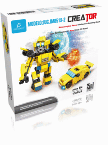 Bumblebee <b>Transformer</b> Robot Block DIY Toy ABS Plastic Construction Electronic Educational Model Toy for Kids - Product Image 2