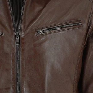 Chaqueta de Invierno de Cuero Genuino para Hombre, Informal, a la Moda, con Logotipo Personalizado, de Secado Rápido, Transpirable y Cómoda - Product Image 5