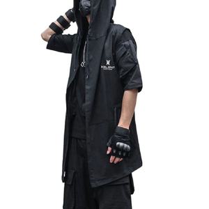 Techwear Veste d'hiver avec capuche conique Coupe-vent imperméable de style cyber pour le streetwear extérieur Grande taille en fourrure de mouton - Product Image 3