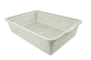 Petits paniers de rangement en plastique avec trous, panier de rangement rectangulaire en plastique PP écologique pour le stockage des légumes et des fruits - Product Image 2