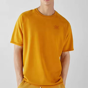 เสื้อยืดแขนสั้นพิมพ์ลายโลโก้ตามสั่ง ผ้าฝ้าย 100% ทรงหลวม ระบายอากาศได้ดี แห้งเร็ว สไตล์ลำลองสำหรับผู้ชาย - Product Image 2