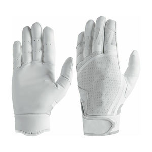 Gants de frappeur de Softball professionnels en cuir uni en peau de chèvre gants de Baseball à manchette courte pour les joueurs Guantes de bateo de beisbol - Product Image 3