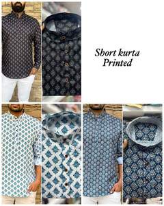 Nouveau Kurta court en coton imprimé pour homme, dernière collection, fabricant et fournisseur en gros de Surat à prix de gros - Product Image 5
