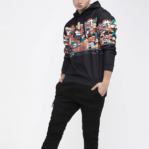 เสื้อฮู้ดผ้าฟลีซแบบซิปรูดสำหรับผู้ชายผ้าฝ้าย100% เป็นมิตรต่อสิ่งแวดล้อม - Product Image 4