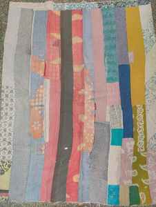 100% algodón hecho a mano Reversible Kantha cosido a mano sostenible Kantha tradicional Vintage hecho a mano Boho Chic Kantha - Product Image 3