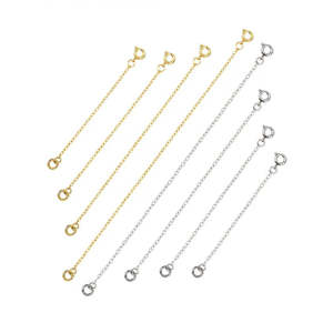Chaîne d'extension Chakralume en argent plaqué 925 avec fermoir à ressort pour bracelet et collier, extension DIY, vente en gros, OEM - Product Image 1