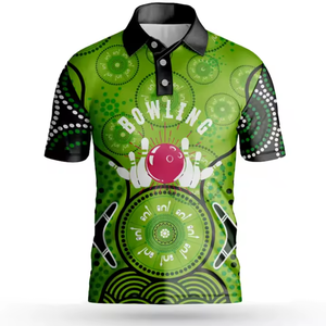 OEM Conception personnalisée Séchage rapide Respirant Sports d'équipe Bowling Polo Jersey Impression par sublimation avec logo personnalisé - Product Image 1
