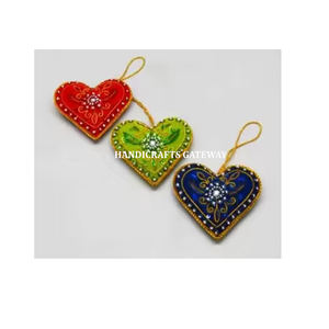 Adornos colgantes de Navidad hermosos en forma de corazón multicolor para producto de bajo precio MEJOR PRECIO artículo hecho en casa para mayorista - Product Image 1