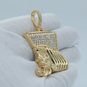 <b>Crafting</b> a Luxurious and Unique Hip Hop Pendant Featuring Lab Grown Diamonds in 14KT Yellow Gold With VVS Clarity Diamonds - Product Image 6