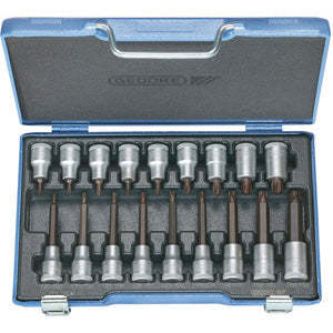 18-Piece 972gi Torx 1/2-Inch Socket Wrench Set Chrome Finish DIY Grade <b>Hand</b> <b>Tool</b> for Repair Square Hex Features OEM - Product Image 1