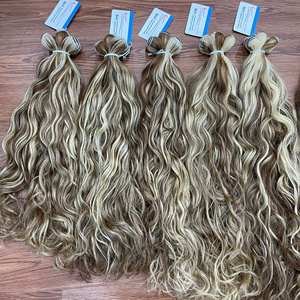 Caliente verano Color Piano Color trama vietnamita cabello humano Natural ondulado doble trama extensiones de cabello - Product Image 6