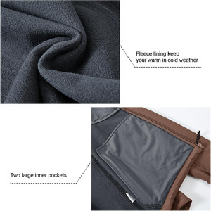 Veste d'entraînement de sport d'hiver pour hommes, capuche souple bouffante imperméable au vent à fermeture éclair pour le jogging en plein air en hiver - Product Image 6