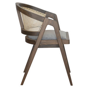 High-End Modern Design Solid Wood Arm <b>Chair</b> Real <b>Rattan</b> <b>Dining</b> <b>Chairs</b> for <b>Dining</b> Room Restaurant Coffee Shop Hotels - Product Image 2