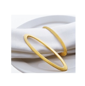 Ensemble d'anneaux de serviette en métal minimaliste moderne, porte-serviettes décoratifs faits à la main de qualité supérieure pour une utilisation élégante à la maison et lors des banquets - Product Image 3