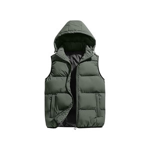 Gilet matelassé réversible en coton, gilet matelassé en duvet - Product Image 4