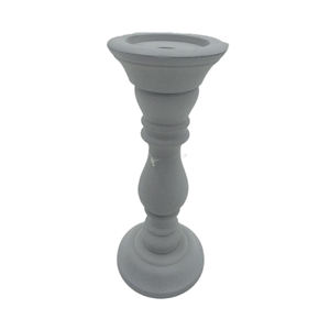 Pilar de vela de aluminio Piedra gris oscuro utilizada para decoraciones espirituales Mesa de comedor Un centro de mesa festivo Portavelas - Product Image 3