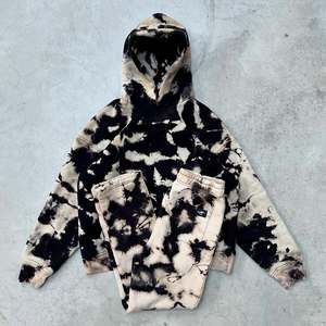 เสื้อครอปผ้าฝ้ายสีชมพูแบบมีฮู้ดมีซิปมีซิปรูดแบบเต็มตัวทำจากพลอยเทียมซีดจางออกแบบได้ตาม500Gsm - Product Image 6